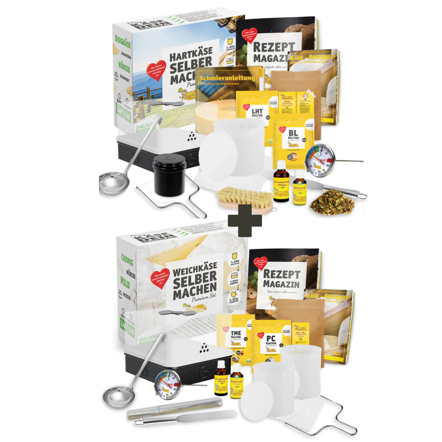 Mega-Bundle (Hart-Weichkäse Set + Gratis ME-Kultur)