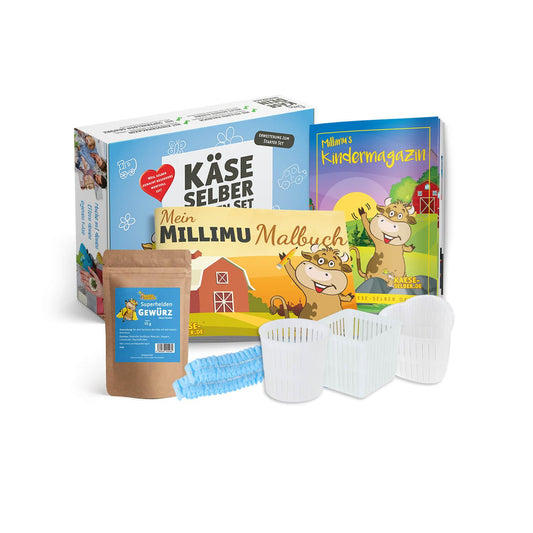Käse selber machen Set Kinderedition - BLAU (Erweiterungsset)