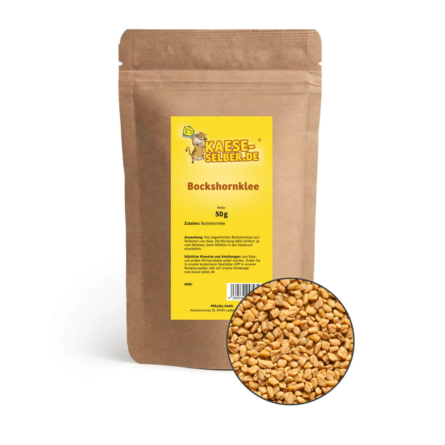 Bockshornklee 50 g - speziell für die Käseherstellung - KAESE-SELBER.DE
